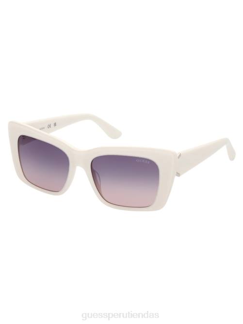 GUESS gafas de sol cuadradas con logo estampado mujer 0P8X3651 21b-blanco accesorio