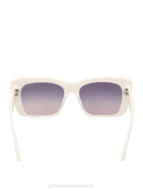 GUESS gafas de sol cuadradas con logo estampado mujer 0P8X3651 21b-blanco accesorio