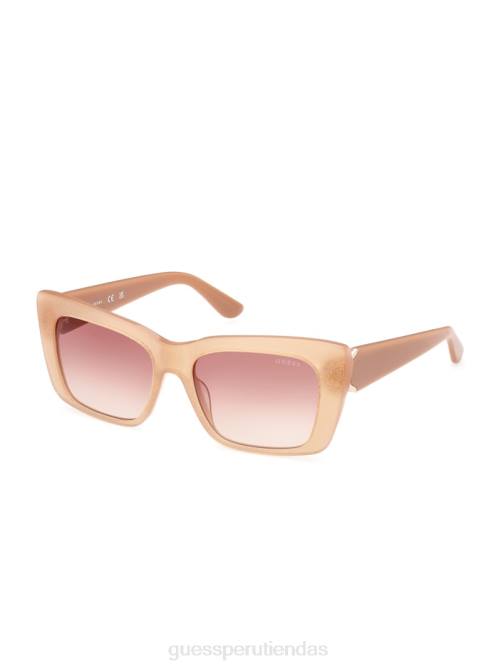 GUESS gafas de sol cuadradas con logo estampado mujer 0P8X3684 rubor accesorio
