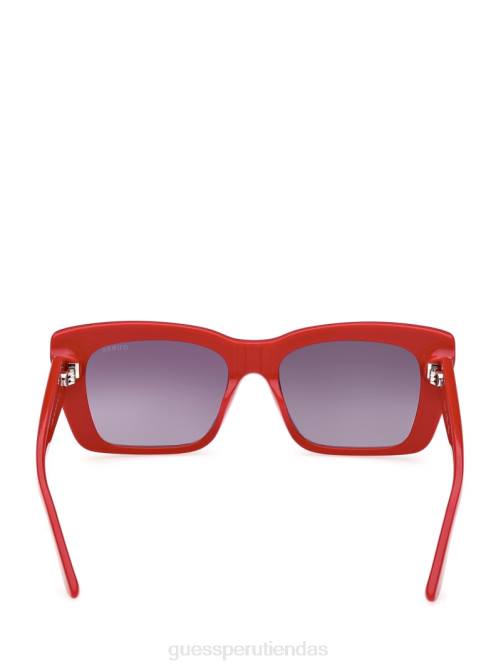 GUESS gafas de sol cuadradas con logo estampado mujer 0P8X3767 rojo accesorio