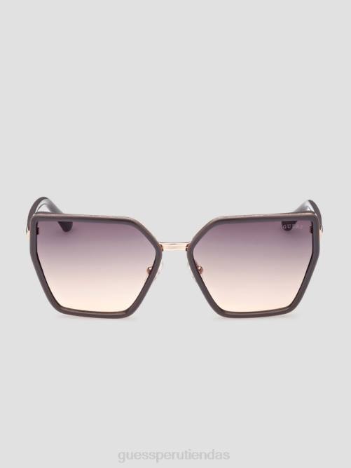 GUESS gafas de sol cuadradas de metal y esmalte mujer 0P8X3669 gris accesorio