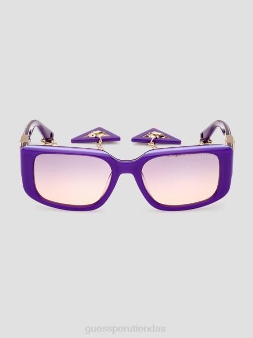 GUESS gafas de sol cuadradas de plástico con llavero mujer 0P8X3662 púrpura accesorio