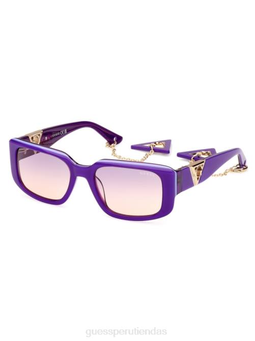 GUESS gafas de sol cuadradas de plástico con llavero mujer 0P8X3662 púrpura accesorio