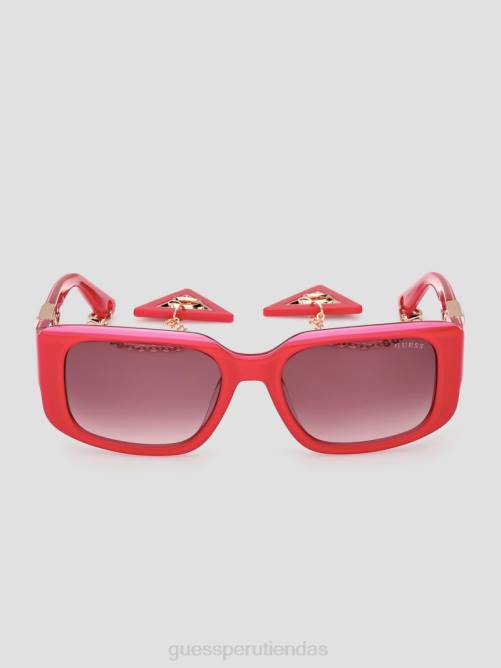 GUESS gafas de sol cuadradas de plástico con llavero mujer 0P8X3713 rosa accesorio