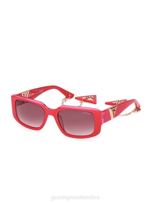 GUESS gafas de sol cuadradas de plástico con llavero mujer 0P8X3713 rosa accesorio