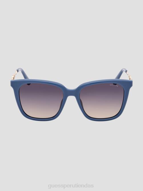 GUESS gafas de sol cuadradas de plástico g mujer 0P8X3659 azul con plata accesorio