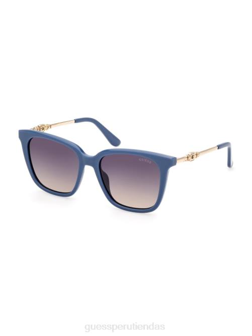 GUESS gafas de sol cuadradas de plástico g mujer 0P8X3659 azul con plata accesorio