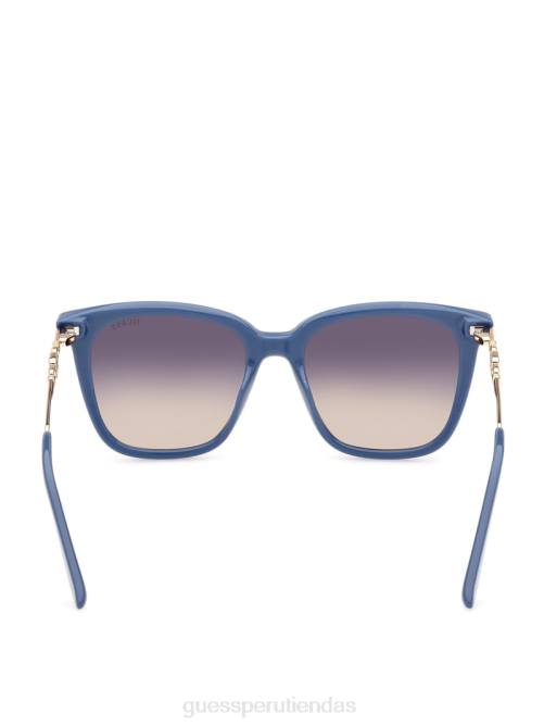 GUESS gafas de sol cuadradas de plástico g mujer 0P8X3659 azul con plata accesorio