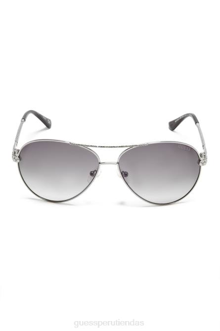 GUESS gafas de sol de aviador catherine con diamantes de imitación mujer 0P8X3701 lavar a golpes accesorio