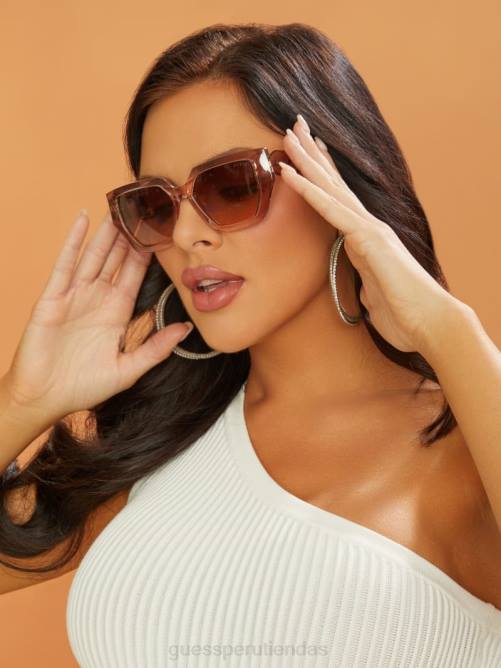 GUESS gafas de sol emilia geométricas de plástico mujer 0P8X3681 marrón accesorio
