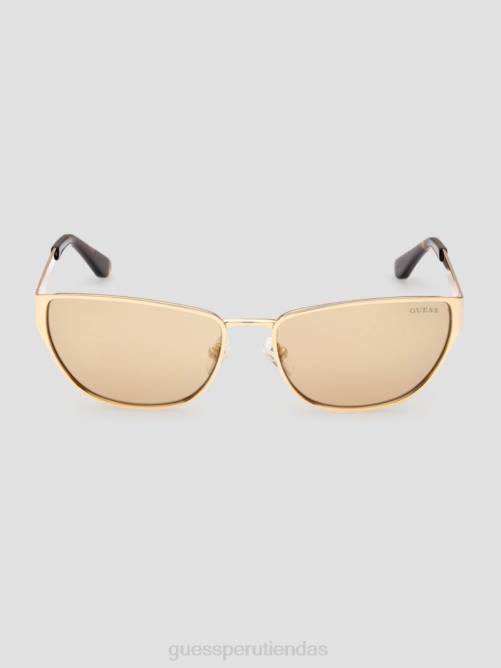 GUESS gafas de sol estilo ojo de gato de metal gia mujer 0P8X3756 oro con brazo de agravio accesorio