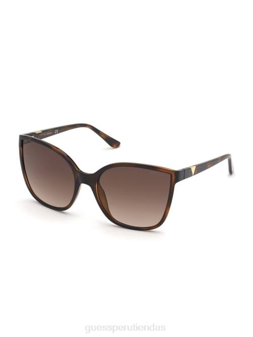 GUESS gafas de sol estilo ojo de gato extragrandes mujer 0P8X3717 habana oscuro/brn degradado accesorio