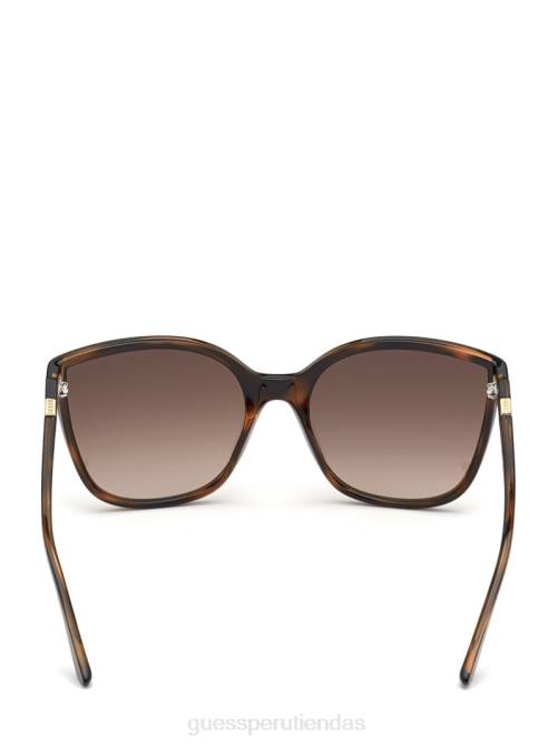 GUESS gafas de sol estilo ojo de gato extragrandes mujer 0P8X3717 habana oscuro/brn degradado accesorio