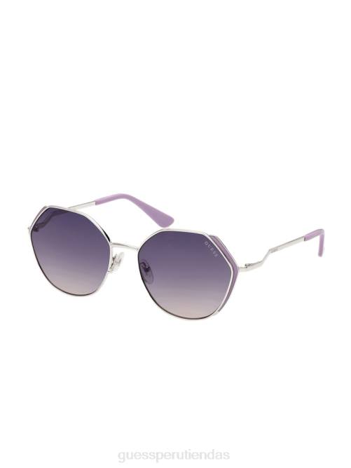GUESS gafas de sol geométricas con patillas de colores mujer 0P8X3732 blanco/plata accesorio