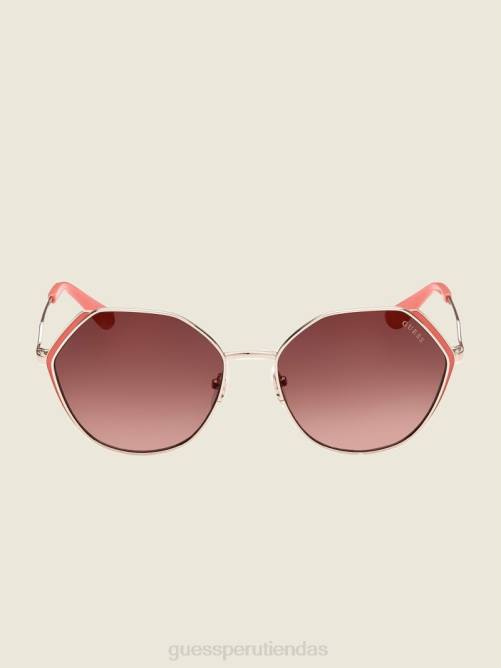 GUESS gafas de sol geométricas con patillas de colores mujer 0P8X3773 tortuga accesorio