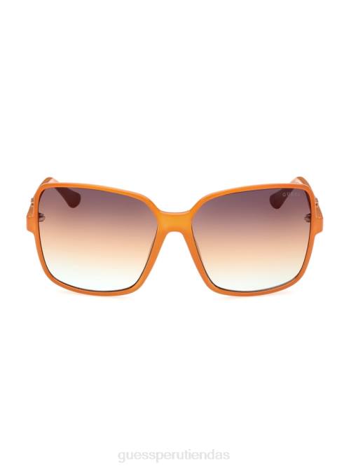 GUESS gafas de sol oversize con logo cuadrado mujer 0P8X3719 naranja neón accesorio