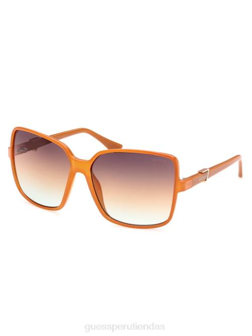 GUESS gafas de sol oversize con logo cuadrado mujer 0P8X3719 naranja neón accesorio