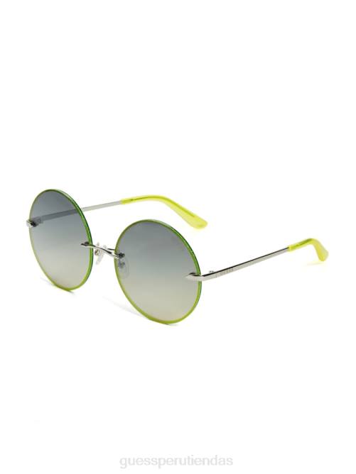 GUESS gafas de sol redondas con ribete de purpurina greyson mujer 0P8X3765 amarillo accesorio