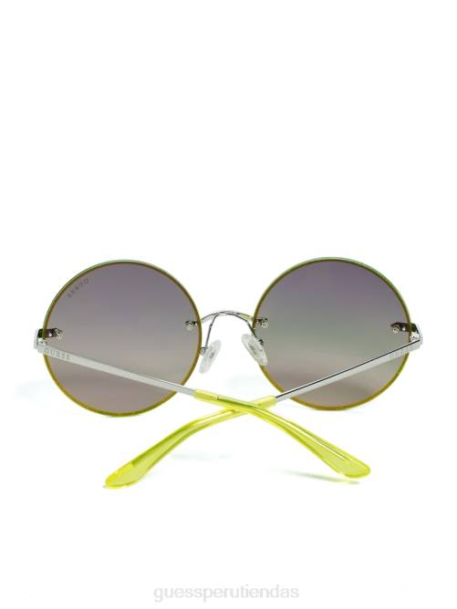 GUESS gafas de sol redondas con ribete de purpurina greyson mujer 0P8X3765 amarillo accesorio