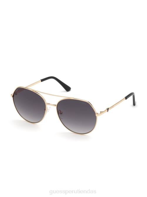 GUESS gafas de sol redondas de aviador mujer 0P8X3725 negro accesorio