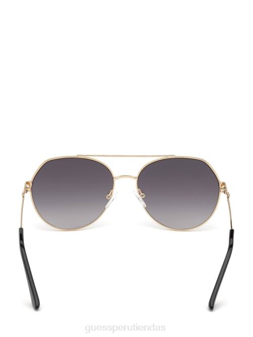 GUESS gafas de sol redondas de aviador mujer 0P8X3725 negro accesorio