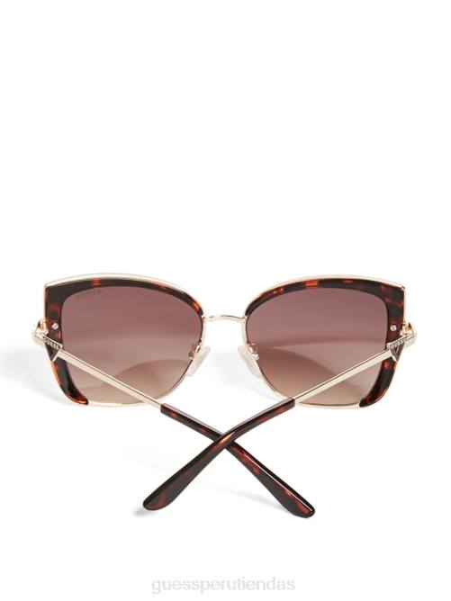 GUESS gafas de sol tipo ojo de gato teñidas mujer 0P8X3755 habana oscuro/brn degradado accesorio