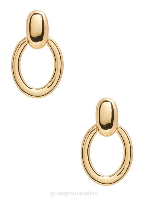 GUESS Pendiente de aldaba chapado en oro de 14k mujer 0P8X3874 oro plateado accesorio