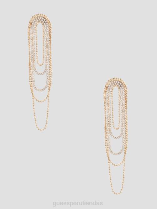 GUESS aretes colgantes llamativos con diamantes de imitación mujer 0P8X3839 oro accesorio