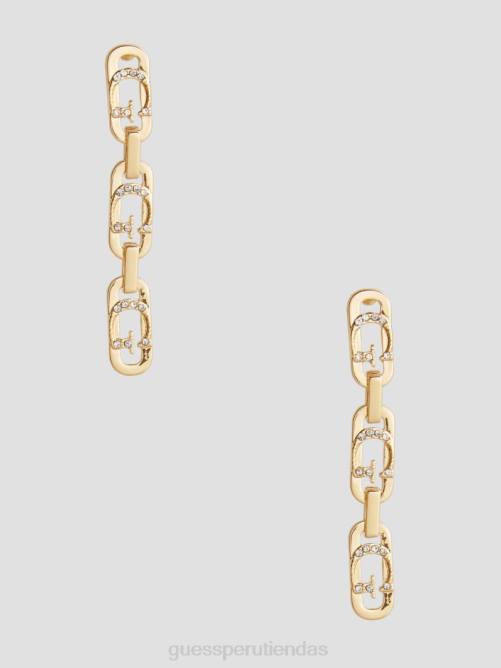 GUESS aretes lineales con logo g mujer 0P8X3824 oro accesorio