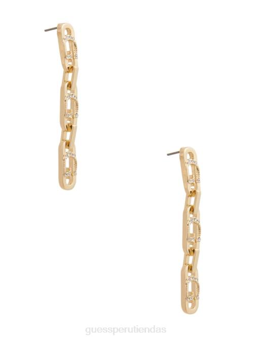 GUESS aretes lineales con logo g mujer 0P8X3824 oro accesorio