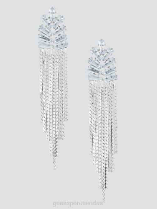 GUESS aretes lineales mini llamativos mujer 0P8X3846 plata accesorio