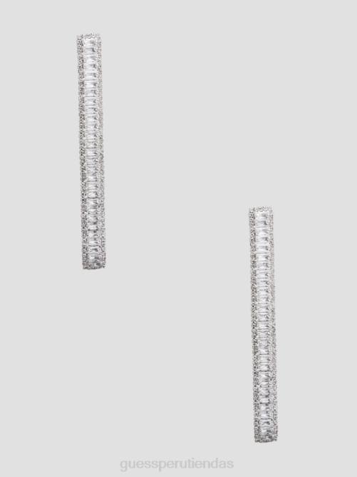 GUESS pendientes baguette lineales mujer 0P8X3844 plata accesorio