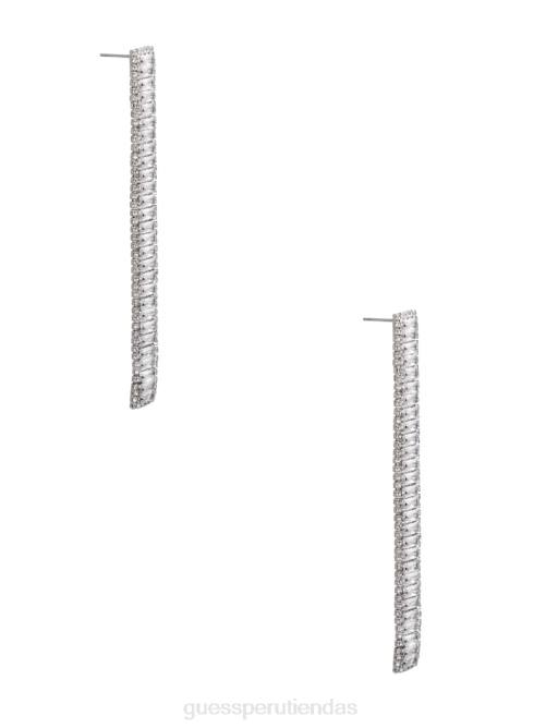 GUESS pendientes baguette lineales mujer 0P8X3844 plata accesorio