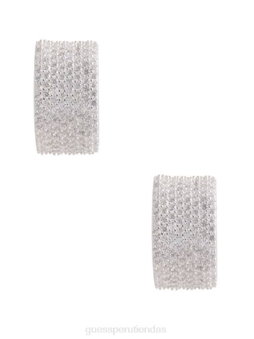 GUESS pendientes de aro con circonitas mujer 0P8X3907 plata accesorio