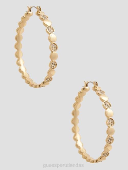 GUESS pendientes de aro con piedras llamativas mujer 0P8X3823 oro accesorio