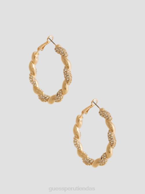 GUESS pendientes de aro retorcidos mujer 0P8X3832 oro accesorio