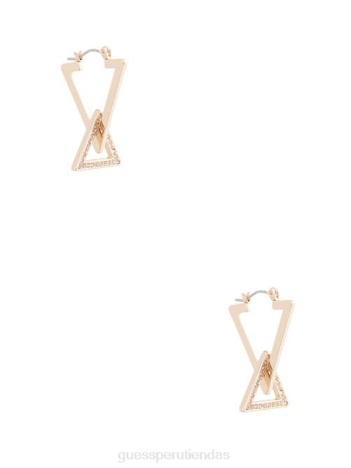 GUESS pendientes de aro triangulares mujer 0P8X3871 oro accesorio