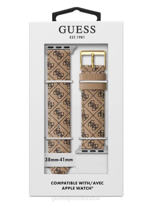 GUESS Correa de cuero con logo de 38-40 mm para Apple Watch mujer 0P8X3591 marrón accesorio
