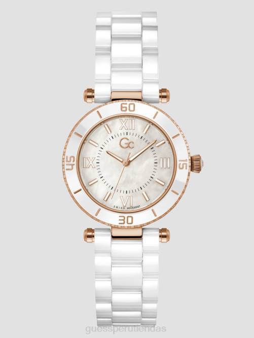 GUESS Reloj analógico gc de nácar y cerámica. mujer 0P8X3633 oro rosa accesorio