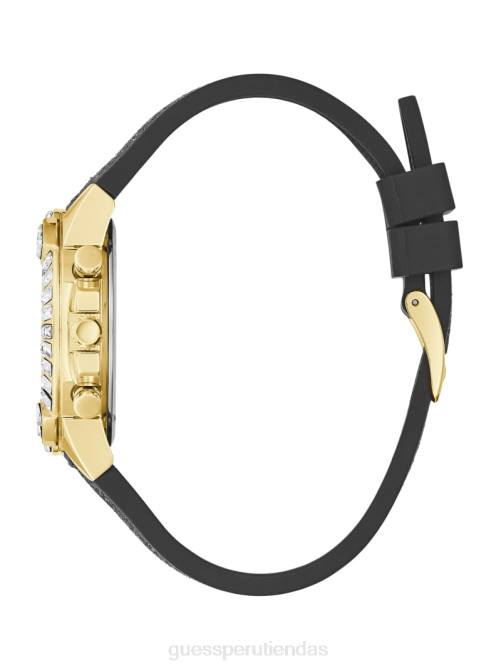 GUESS reloj analógico brillante mujer 0P8X3642 tono dorado y negro accesorio