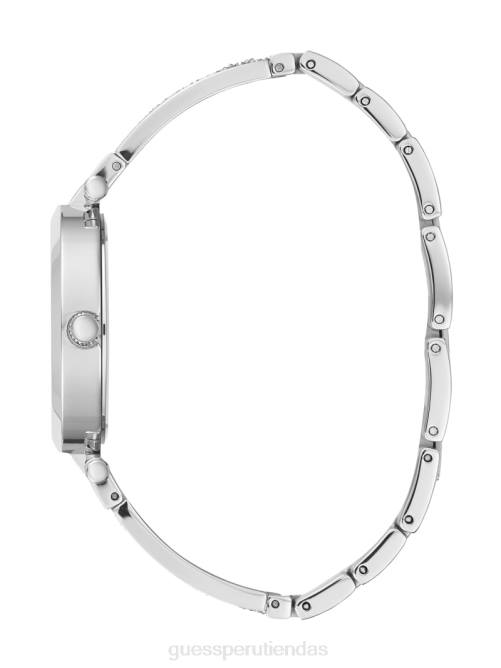 GUESS reloj analógico con brazalete de cristal mujer 0P8X3555 plata accesorio