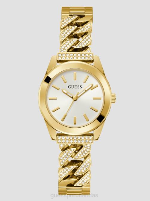 GUESS reloj analógico con cadena de cristal mujer 0P8X3638 oro accesorio