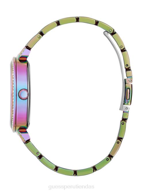 GUESS reloj analógico con corte floral iridiscente mujer 0P8X3554 púrpura accesorio