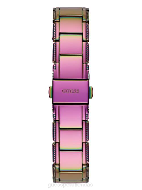 GUESS reloj analógico con corte floral iridiscente mujer 0P8X3554 púrpura accesorio