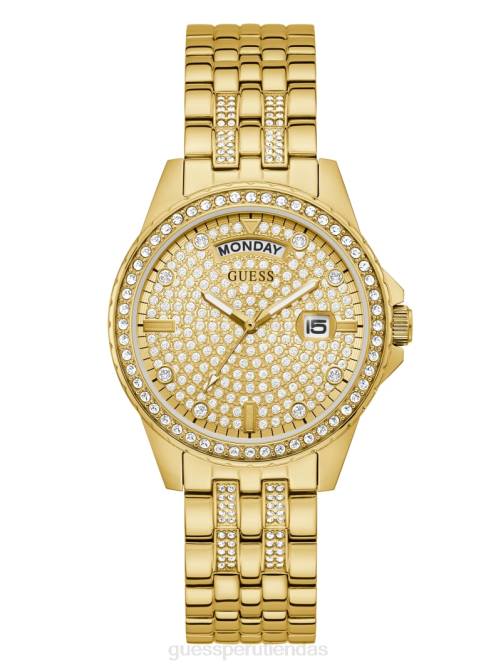 GUESS reloj analógico con diamantes de imitación mujer 0P8X3617 oro accesorio