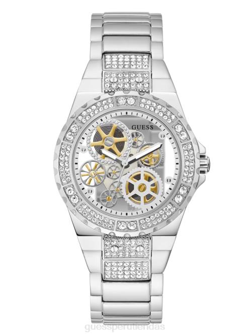 GUESS reloj analógico con esfera expuesta mujer 0P8X3569 plata accesorio