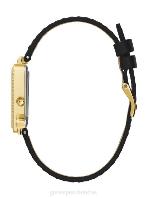 GUESS reloj analógico de cuero mujer 0P8X3599 tono dorado y negro accesorio