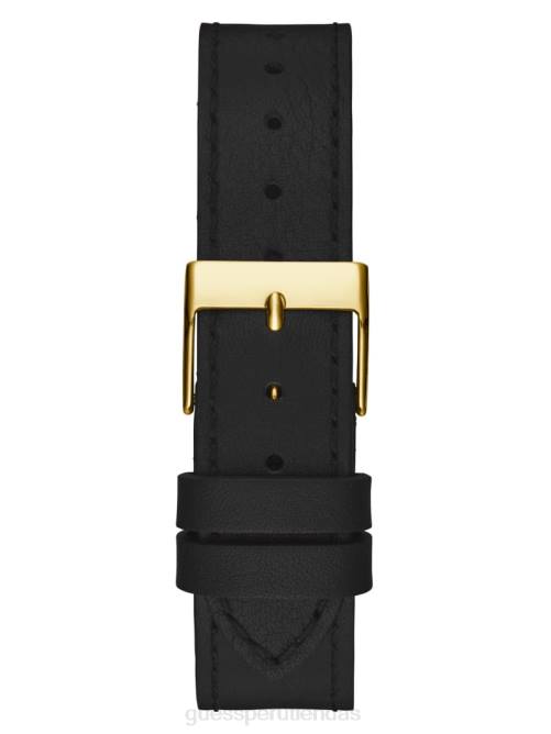GUESS reloj analógico de cuero mujer 0P8X3599 tono dorado y negro accesorio