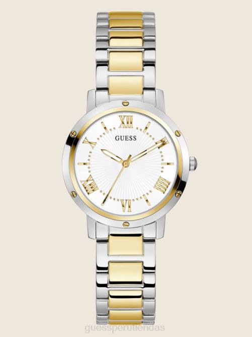 GUESS reloj analógico de dos tonos mujer 0P8X3565 oro rosa accesorio