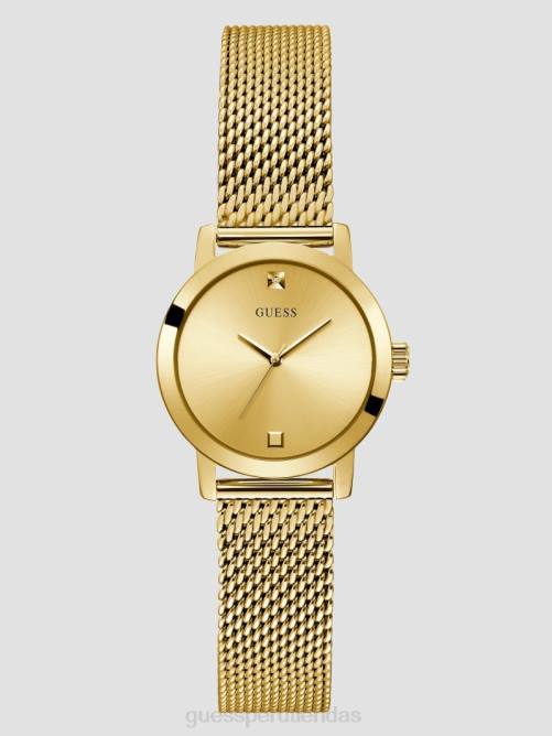 GUESS reloj analógico de malla con diamantes mujer 0P8X3620 oro accesorio
